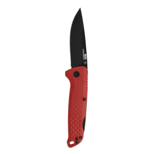 Sog-Knives SOG Knives Adventurer LB Folding Knife 3" Drop Point Blade Red