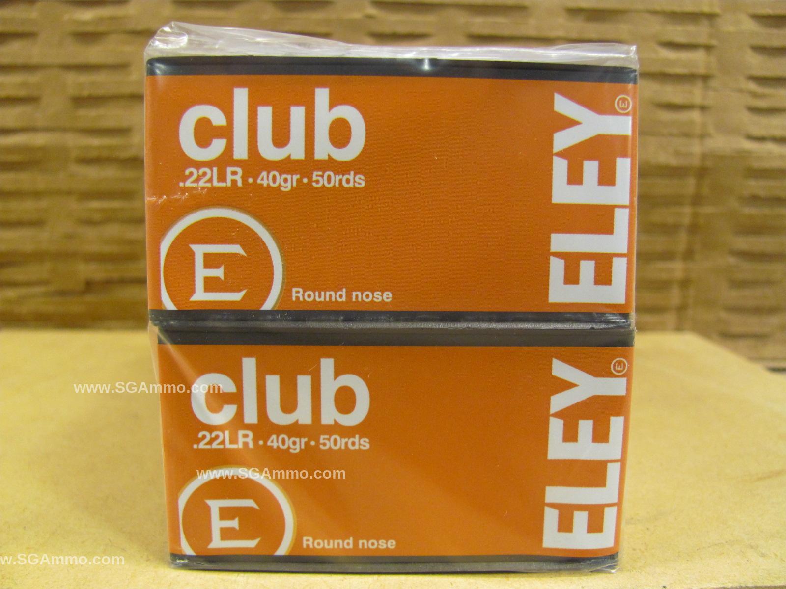 500 Round Brick – 22 LR 40 Grain Round Nose Eley Club Ammo