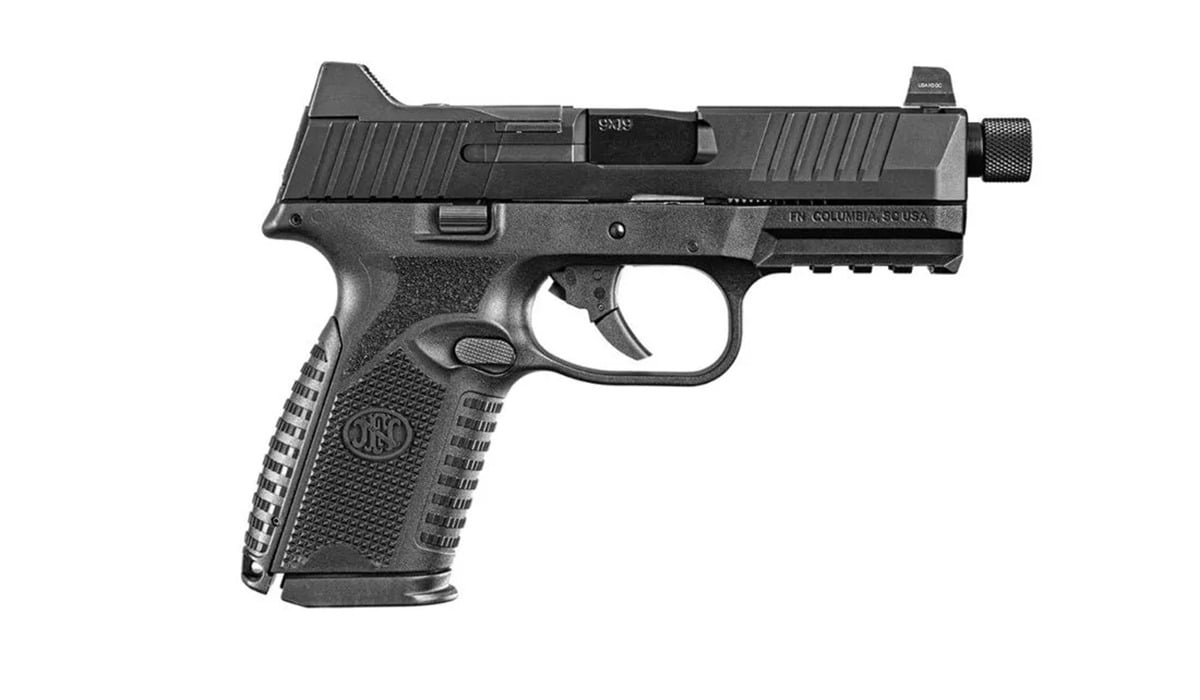 FN FN509M 9mm Pistol, 4.5" Barrel, Suppressor Sights, Black - 66100837