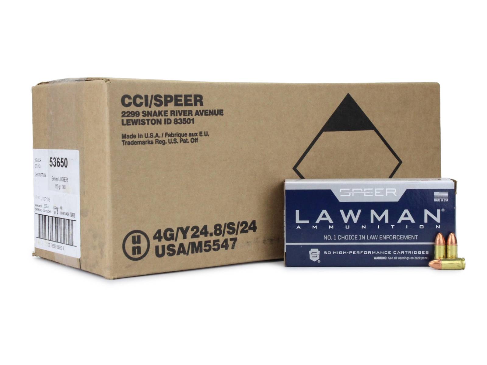 Speer Lawman 9mm 115 Gr TMJ (Case)