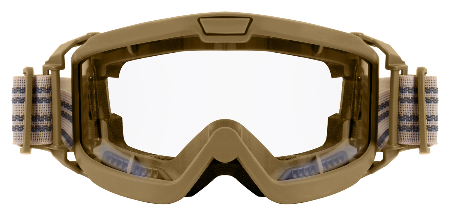 Rothco Ansi Rated Otg Goggles - Coyote Brown - Clear