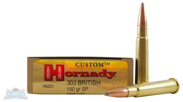 Hornady 303 British 150gr SP Custom Ammunition 20rds - 8225