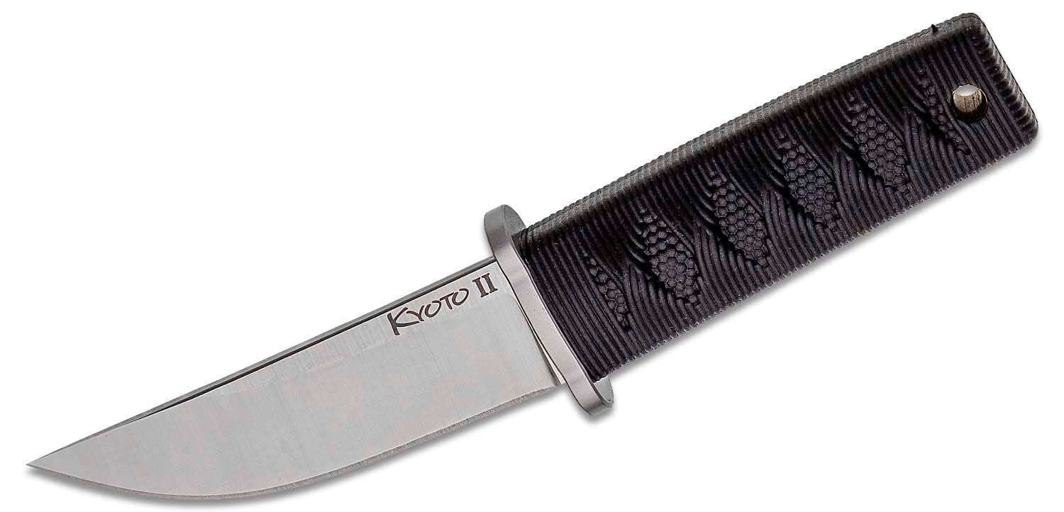 Cold Steel Kyoto II Fixed Knife Sleek Black with a Tanto Blade for Precision - CS-17DB