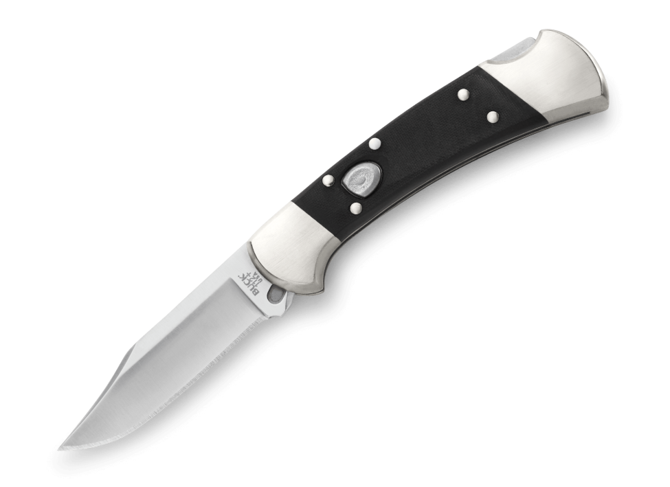 Buck 112 Elite Auto Folding Clip Point Knife, Black - 0112BKSA-B
