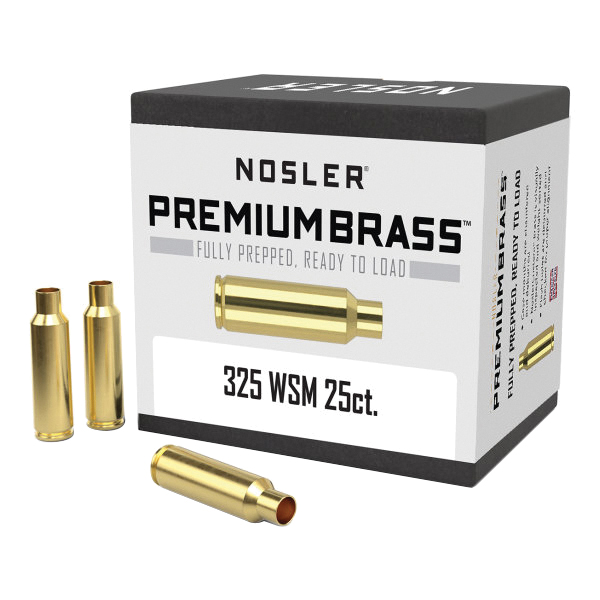 Nosler .325 WSM Large Rifle Premium Brass, 25rds