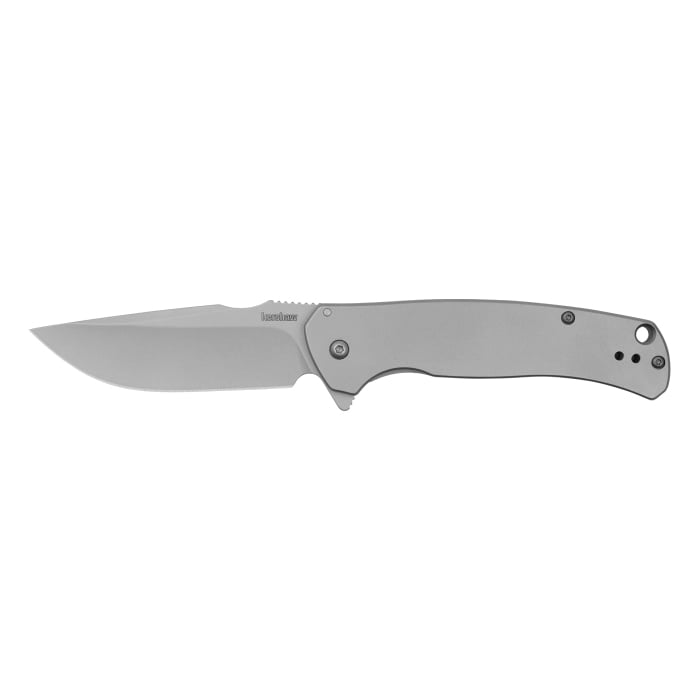 Kershaw Scour Folding Knife Drop Point/Plain, Silver