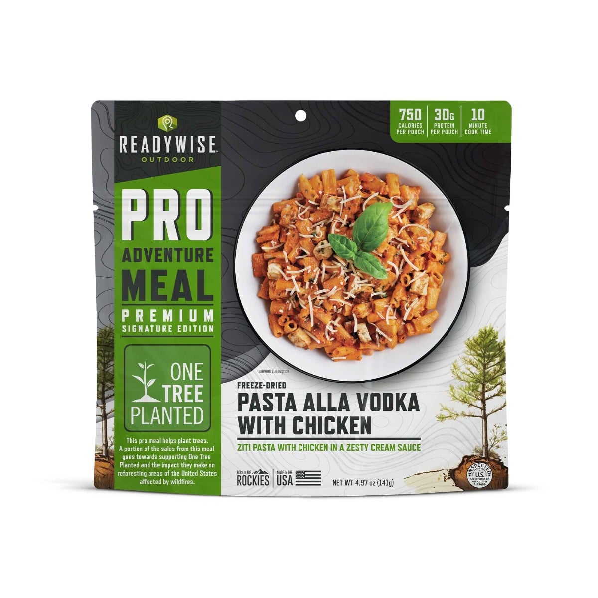 ReadyWise Freeze Dried Pasta Alla Vodka 6 Count Pro Meal - RW05-406