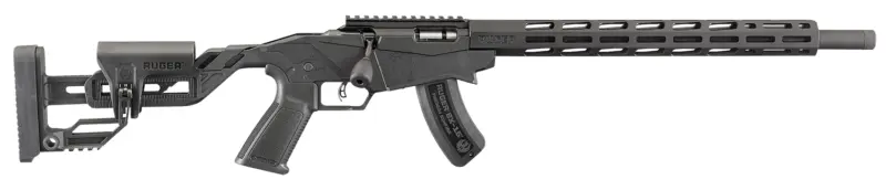 Ruger 8404 Precision Rimfire 22 WMR 15+1 18" Threaded Barrel, Hard Coat Anodized Finish, 15" Free-Float Handguards w/M-Lok Slots, Synthetic Adjustable Quick-Fit Precision Rimfire Stock, Black Polymer
