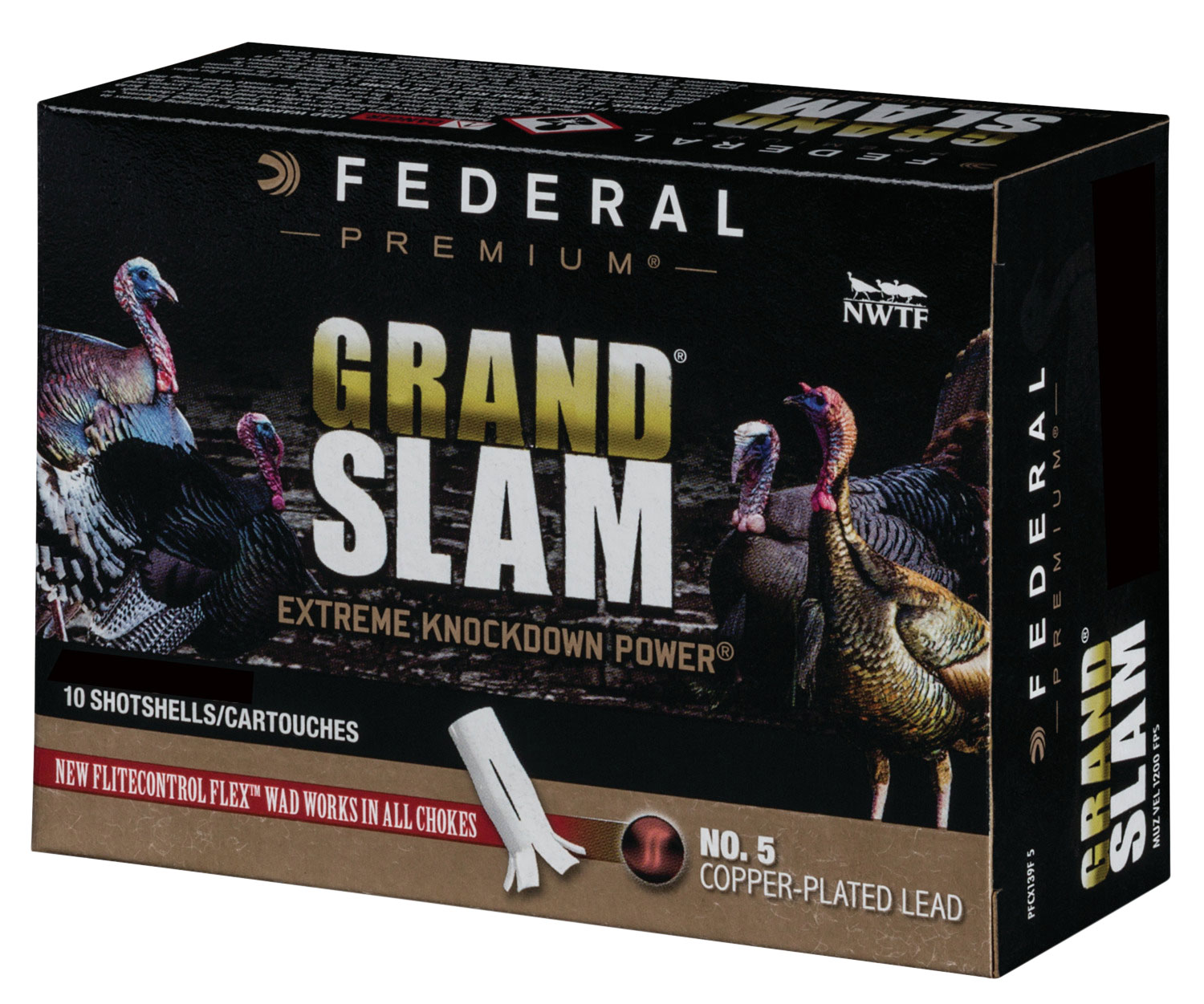 Federal PFCX258F5 Premium Grand Slam 20Gauge 3″ 1 5/16oz 5Shot 10 Per Box/25 Case - Flat Rate Shipping Under 30lbs! - No Credit Card Fees