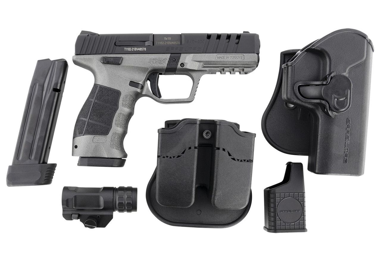 SAR USA SAR9 X 9mm 4.40" 19+1rds, Platinum Cerakote - SAR9XPTBL
