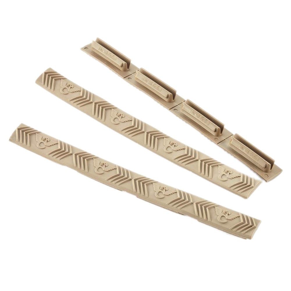 Wilson Combat 3-Pack 4-Slot M-LOK Rail Cover 6.25" x 0.63", Flat Dark Earth