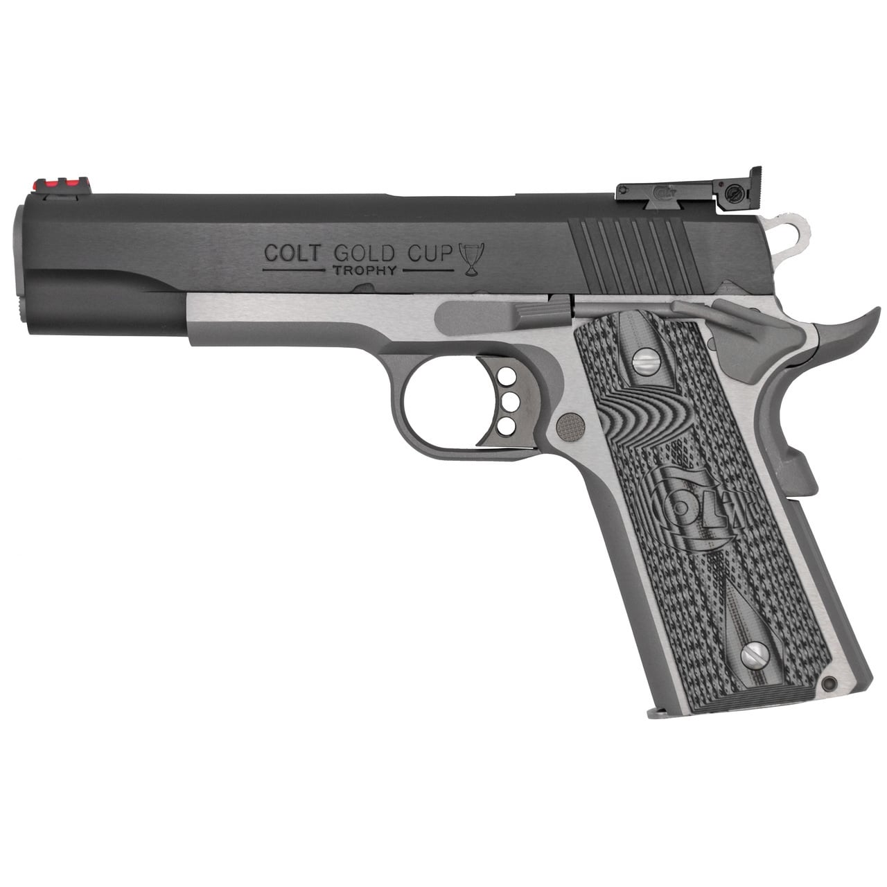 Colt 1911 Gold Cup Pistol 38 Super 5 in. Black/Cerakote Titanium 9 rd. - No Credit Card Fees - Low, flat rate shipping