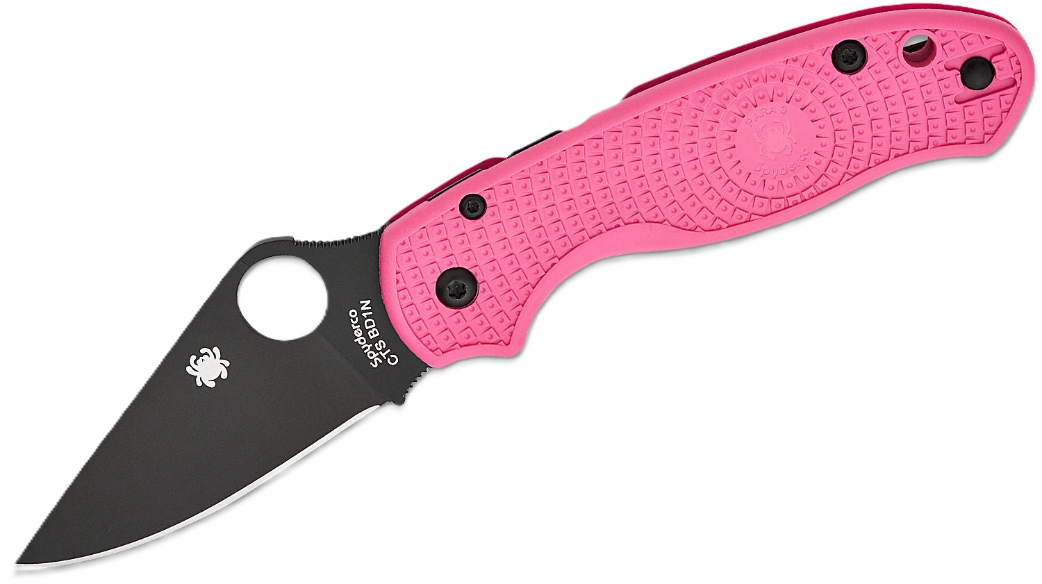 Spyderco Para 3 Lightweight Folding Clip Point Knife, Pink - C223PPNBK