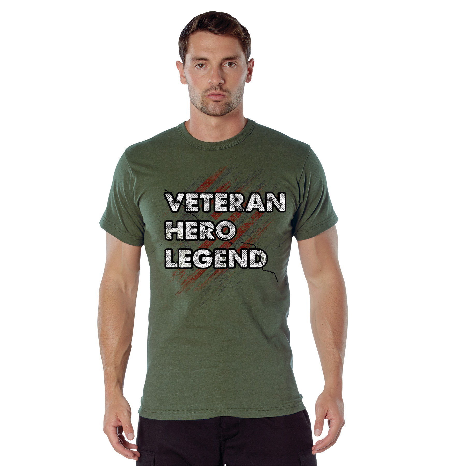 Rothco Veteran Hero Legend T-Shirt - Olive Drab, X-Large