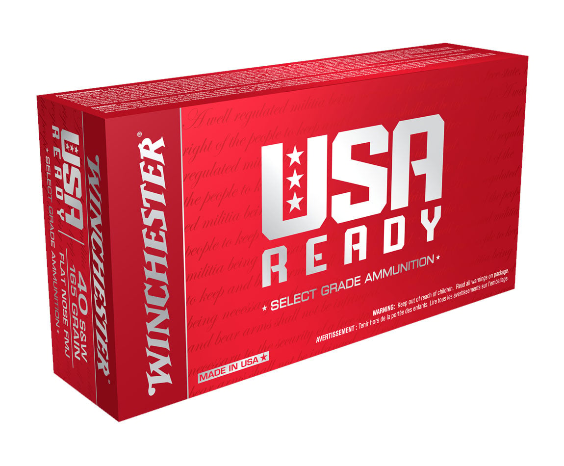 Winchester USA Ready .40 S&W 165 gr 50 Rounds Ammunition - RED40
