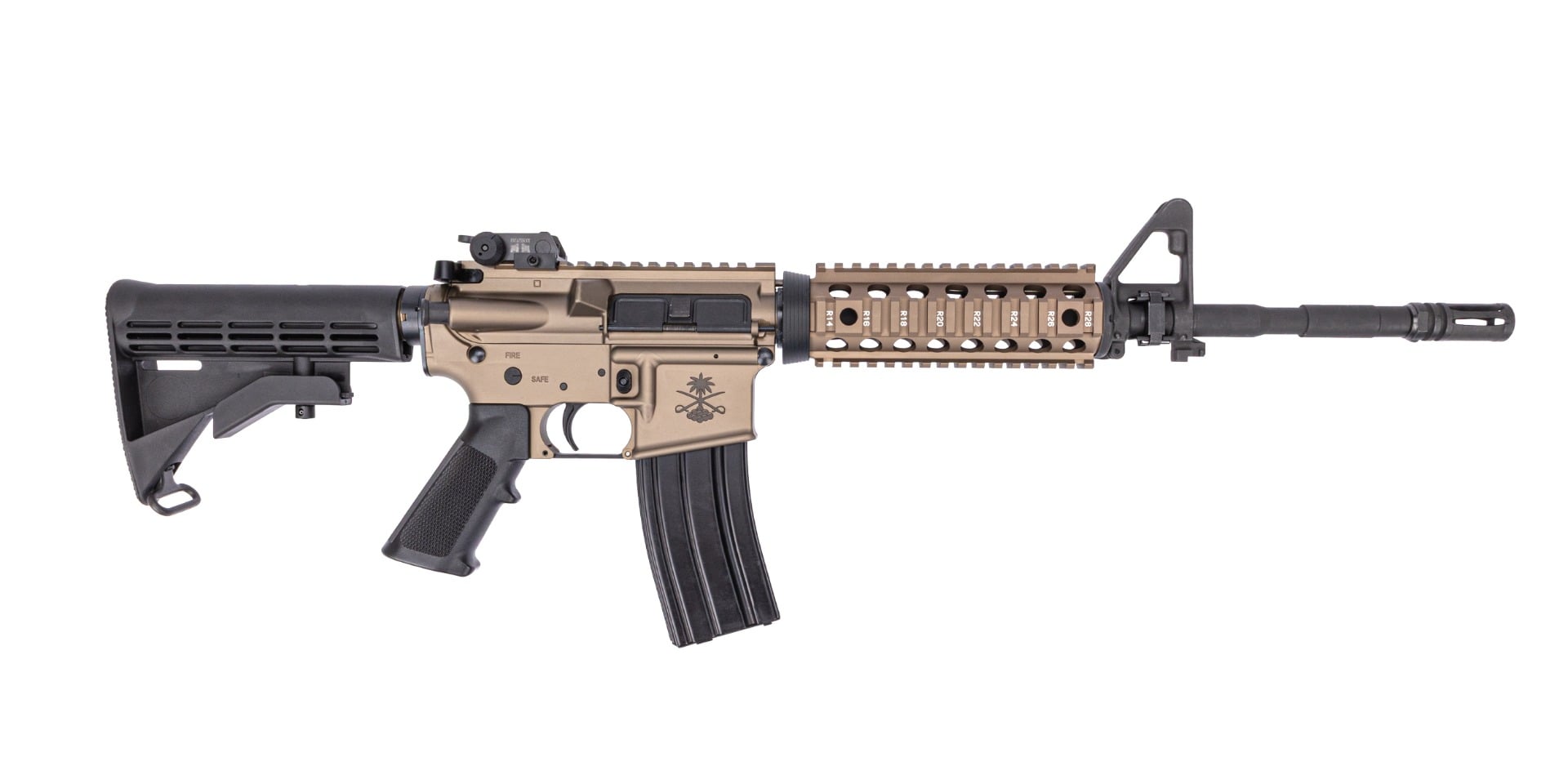 PSA Sabre-15 Forged 14.5" CHF CL M4A1 Rifle with Quad Rail, FDE Anodized