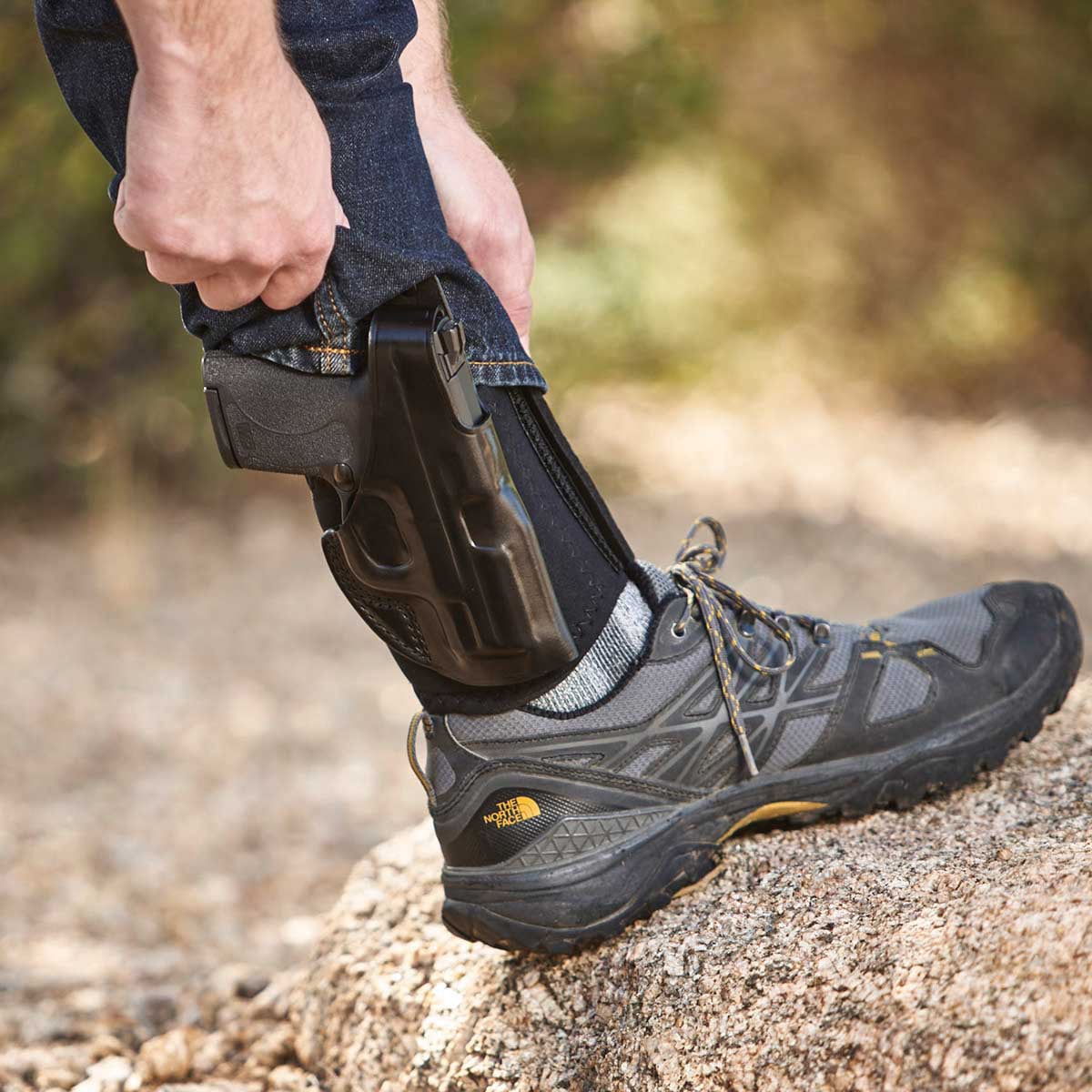 Galco Ankle Glove Taurus 605 Leather Holster Right, Black - AG118B