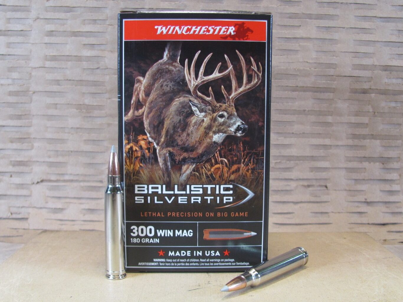 200 Round Case – 300 Winchester Magnum 180 Grain Winchester Ballistic Silvertip Ammo – SBST300