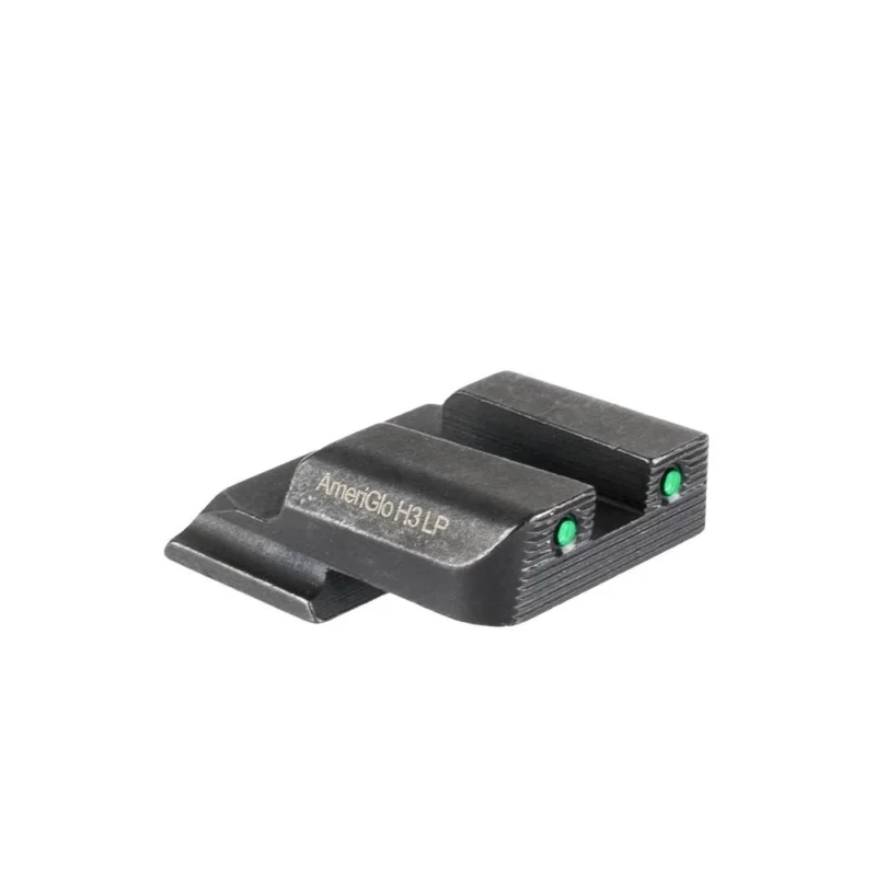 Ameriglo 2-Dot Tritium Rear Handgun Sight for S M (Excludes .22/.380/Shield/EZ/Pro) Green with Black