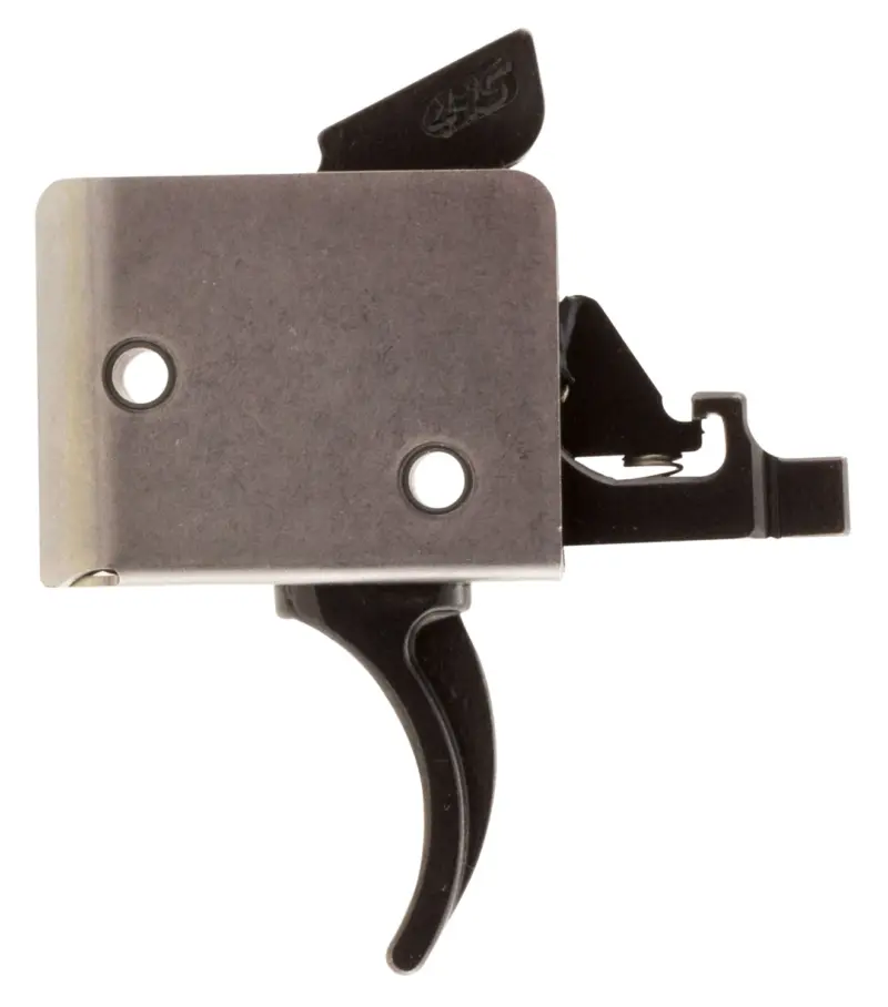 CMC Triggers 93502 Drop-In Two-Stage Curved Trigger w/ 2-4 lbs Draw Weight Black/Silver Finish