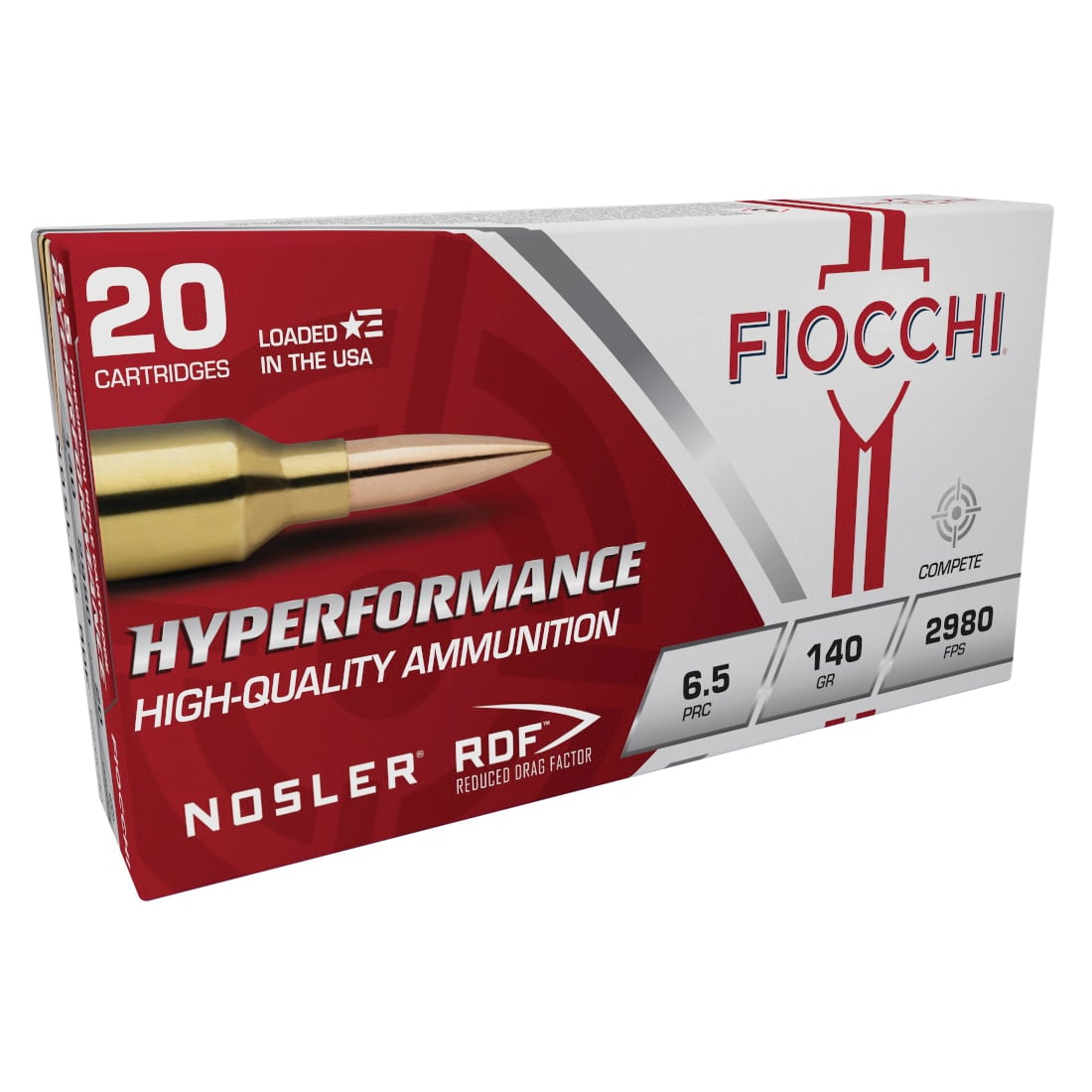 Fiocchi 65PRCRD Hyperformance Match 6.5PRC 140gr Nosler Reduced Drag Factor 20 Per Box/10 Case - No Credit Card Fees - Low, flat rate shipping