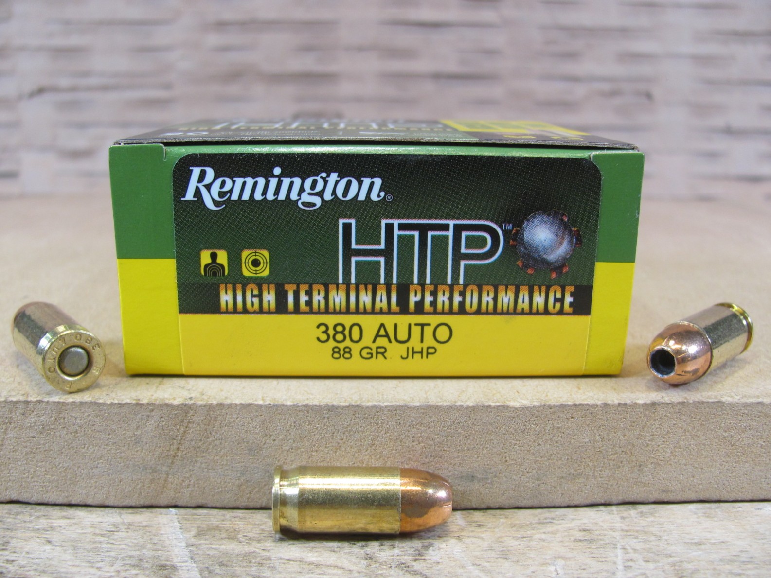20 Round Box – 380 Auto 88 Grain JHP Remington HTP Ammo – RTP380A1A