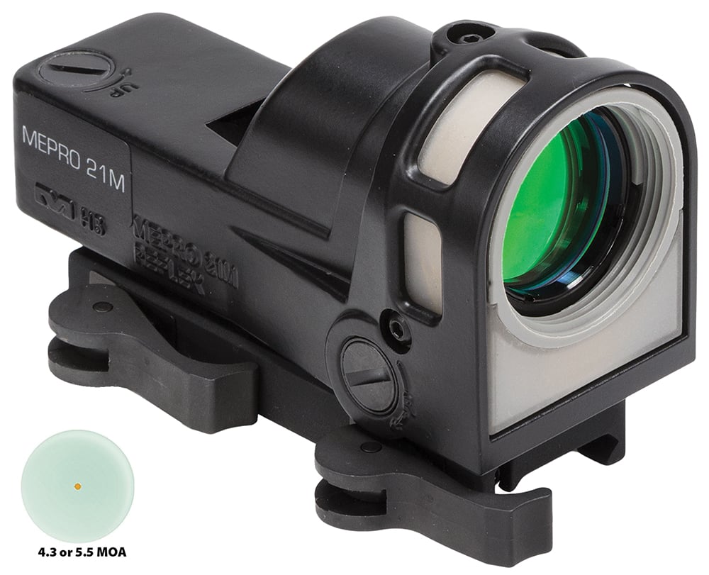 Meprolight MEPRO M21 1x30mm Day/Night Self Illuminated Reflex Sight, 5.5 MOA Dot - ML62631
