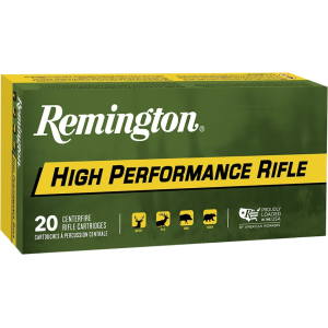 Remington High Performance Rifle 17 Remington Ammo 25 Grain Hornady Interlock Jacketed Hollow Point Box of 20