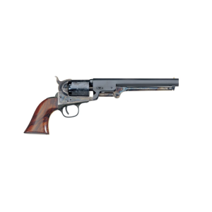 Uberti 1851 Navy London Steel Black Powder Revolver 36 Caliber 7.5" Blued Barrel Case Hardened Frame Walnut Grip