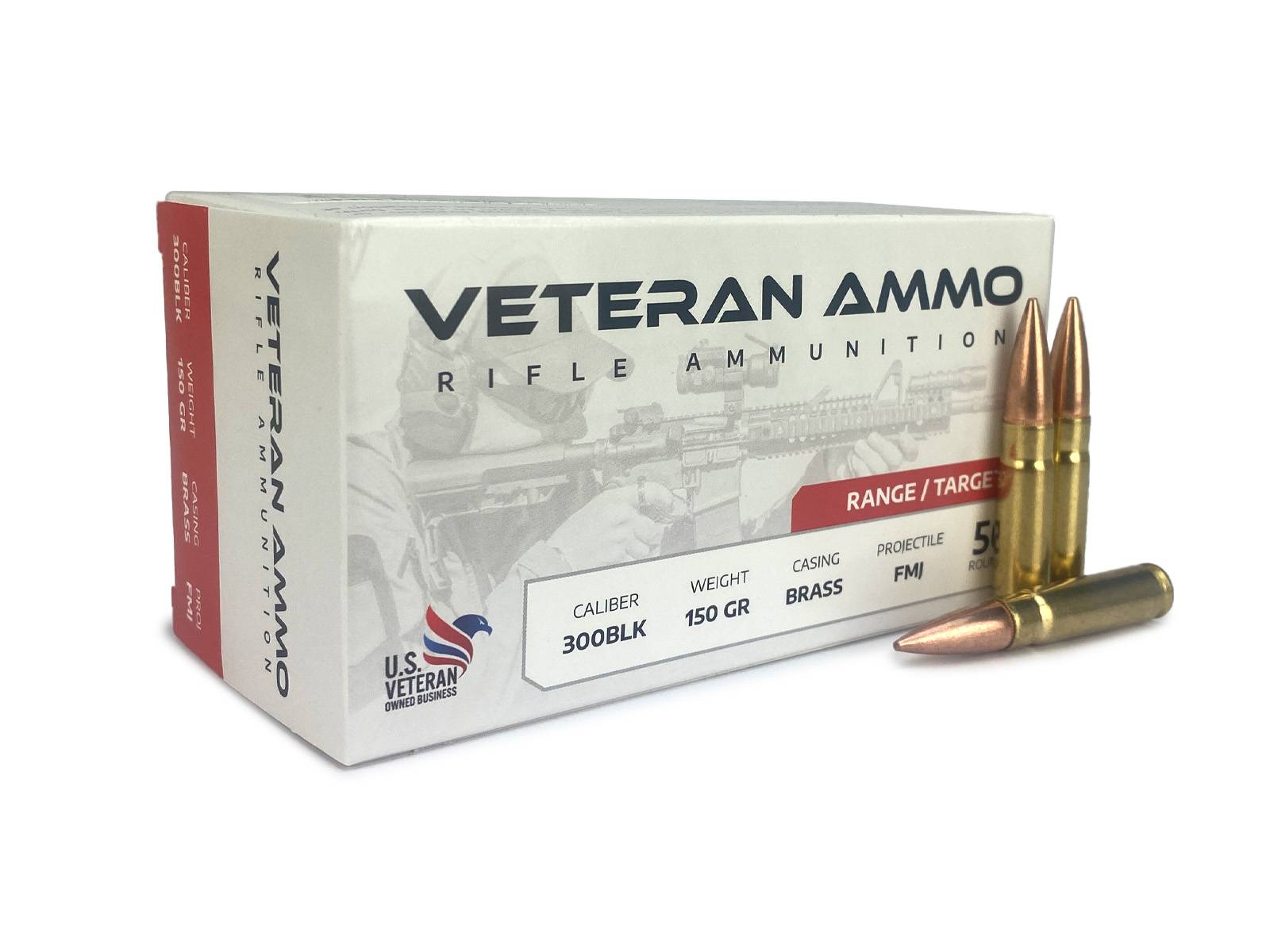 Hyperion Munitions Veteran Ammo 300 Blackout 150 Gr FMJ (Box)