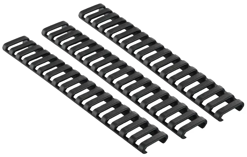 Ergo LowPro Ladder 18 Slot Black Rail Covers 3 Pack