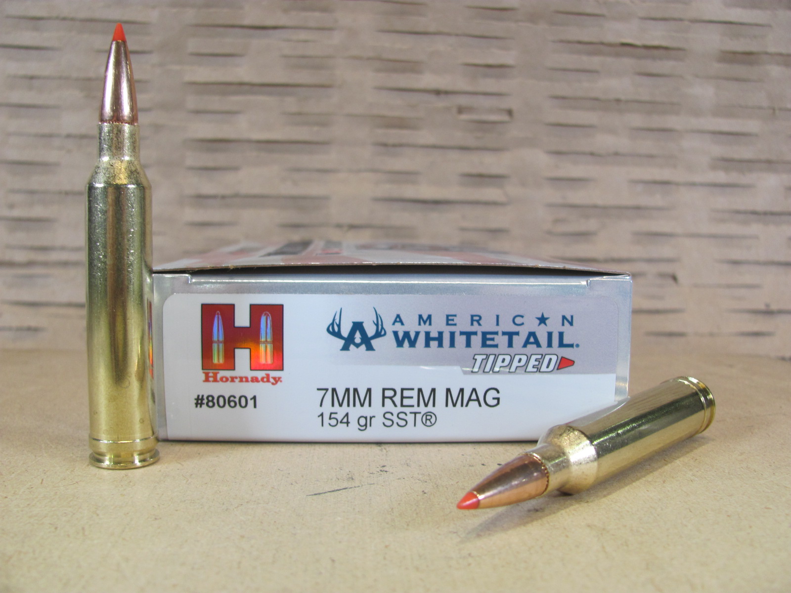 20 Round Box – 7mm Rem Mag 154 Grain Hornady SST Tipped Ammo – 80601