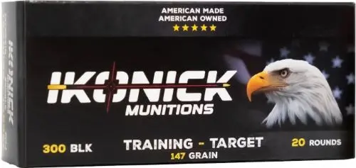 IKONICK USA 300 BLACKOUT 147GR - FMJBT 20RD 25BX/CS