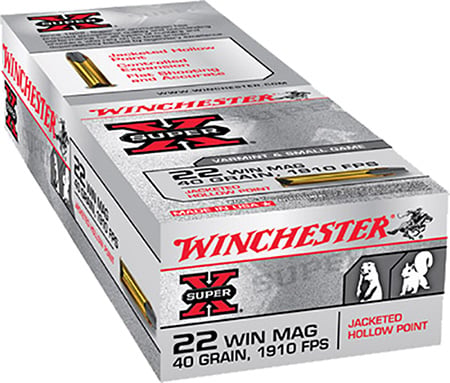 Winchester SUP-X 22 WMR Ammo 40 Gr JHP 50rds - X22MH