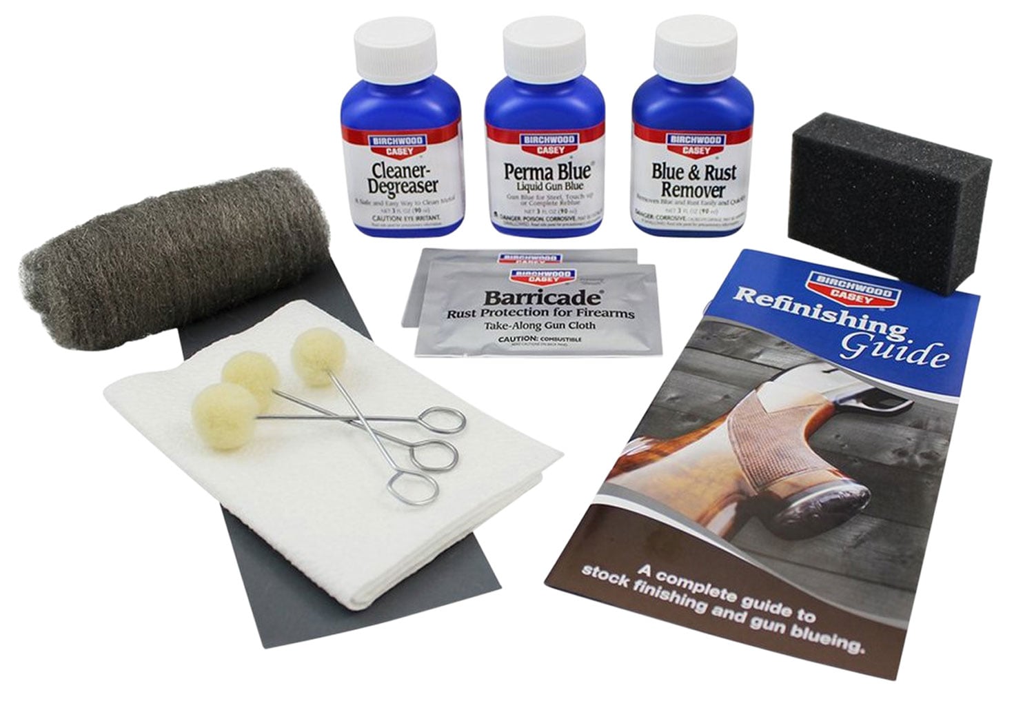Birchwood Casey Complete Perma Blue Liquid Gun Blue Finish Kit, Blue - 13801
