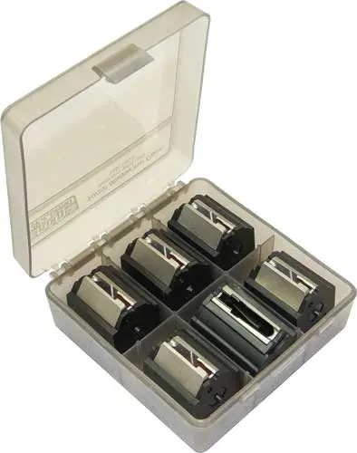 MTM 10/22 ROTARY MAG STORAGE - CASE HOLDS 6 ROTARY MAGS SMOKE