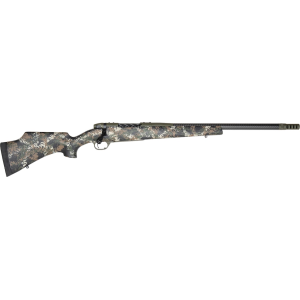Weatherby Mark V Carbon Compact Bolt Action Rifle 6.5 Creedmoor 22" Carbon Fiber Threaded Barrel OD Green Frame Brown Camo Monte Carlo Stock