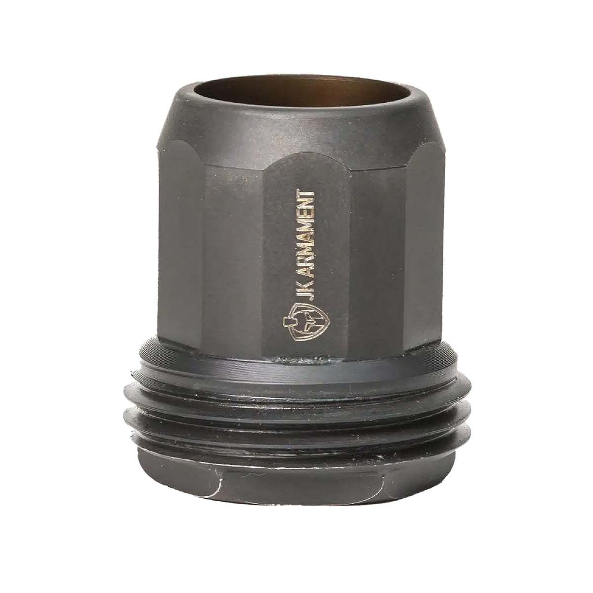 JK Armament Bald Eagle Compensator M22x0.75 Fits Saiga 195, Black - Reliable, Effective Recoil Control - JK-MD-HDBE12-M22X.75