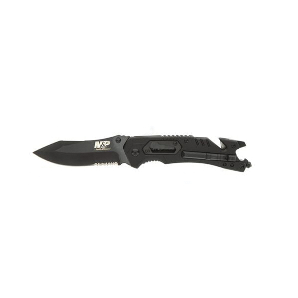Smith & Wesson M&P Spring Assist Dual Knife and Tool Drop Point, Black