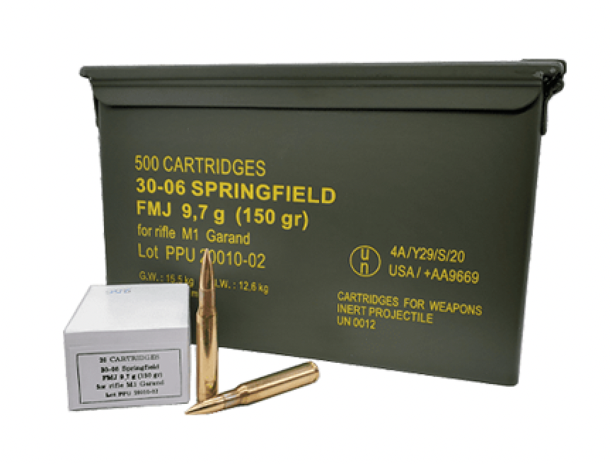 Prvi Partizan .30-06 Springfield FMJ 150gr M1 Garand 500 Round Ammunition - PP3006GMC