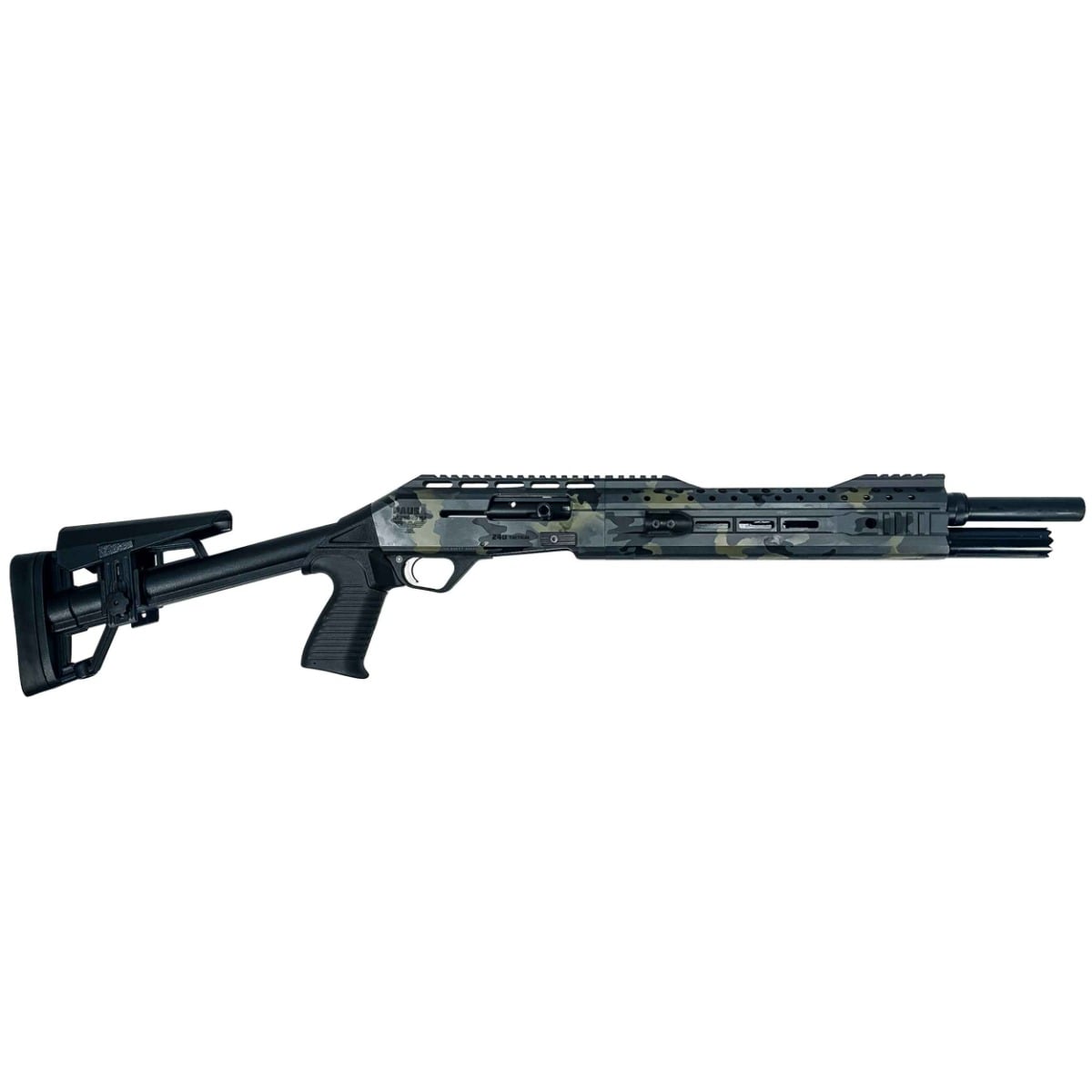 Panzer Arms EG240 Tactical 12 Gauge 18.5" Semi-Auto Shotgun,Black Multicam