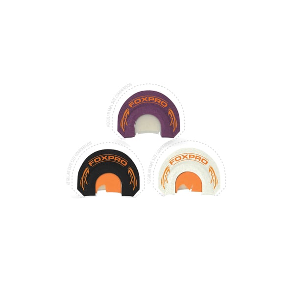 FoxPro Crooked Spur Combo Turkey Mouth Call Combo Pack, Black/Purple/White