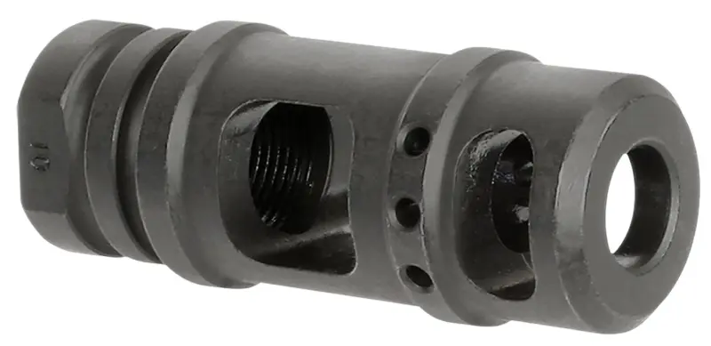Midwest Industries MIMB10 Muzzle Brake 357 Mag 5/8"x24 Threads Black Steel 5" OAL .410" Diameter
