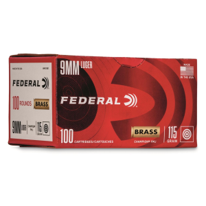 Federal Champion 9mm FMJ 115 Grain 100 Rounds
