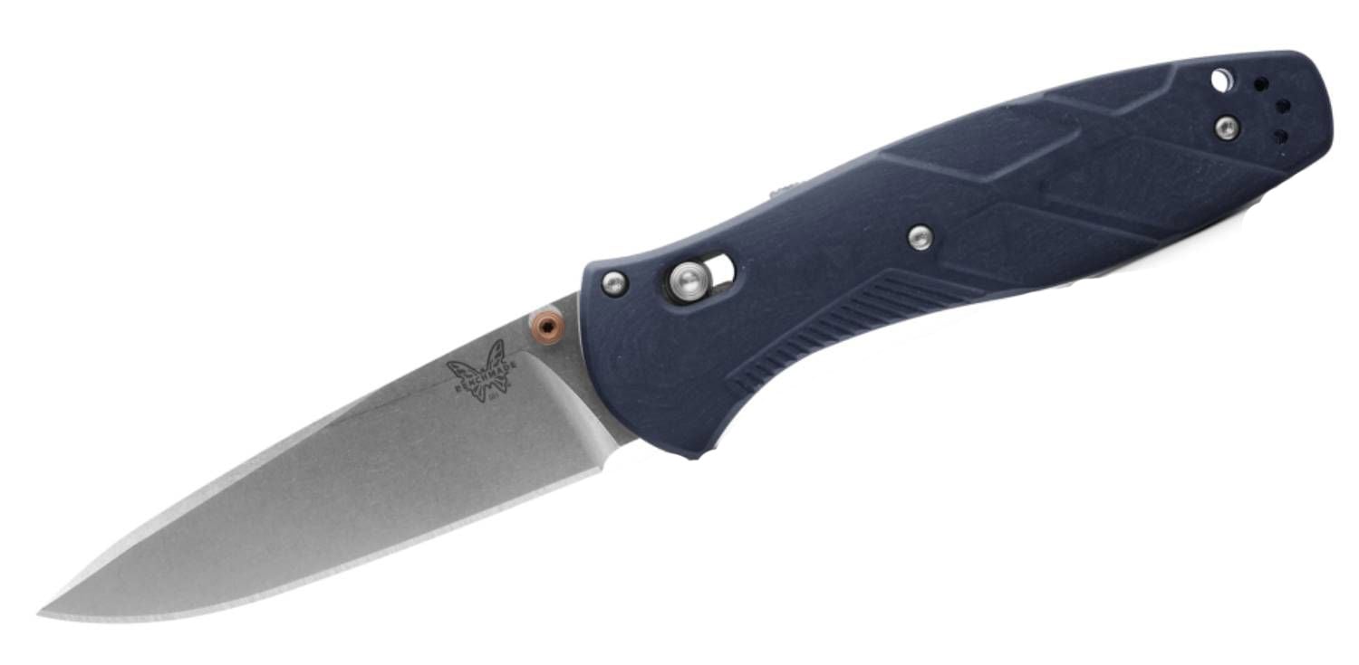 Benchmade Barrage Folding Drop Point Knife, Canyon Blue - 581-03