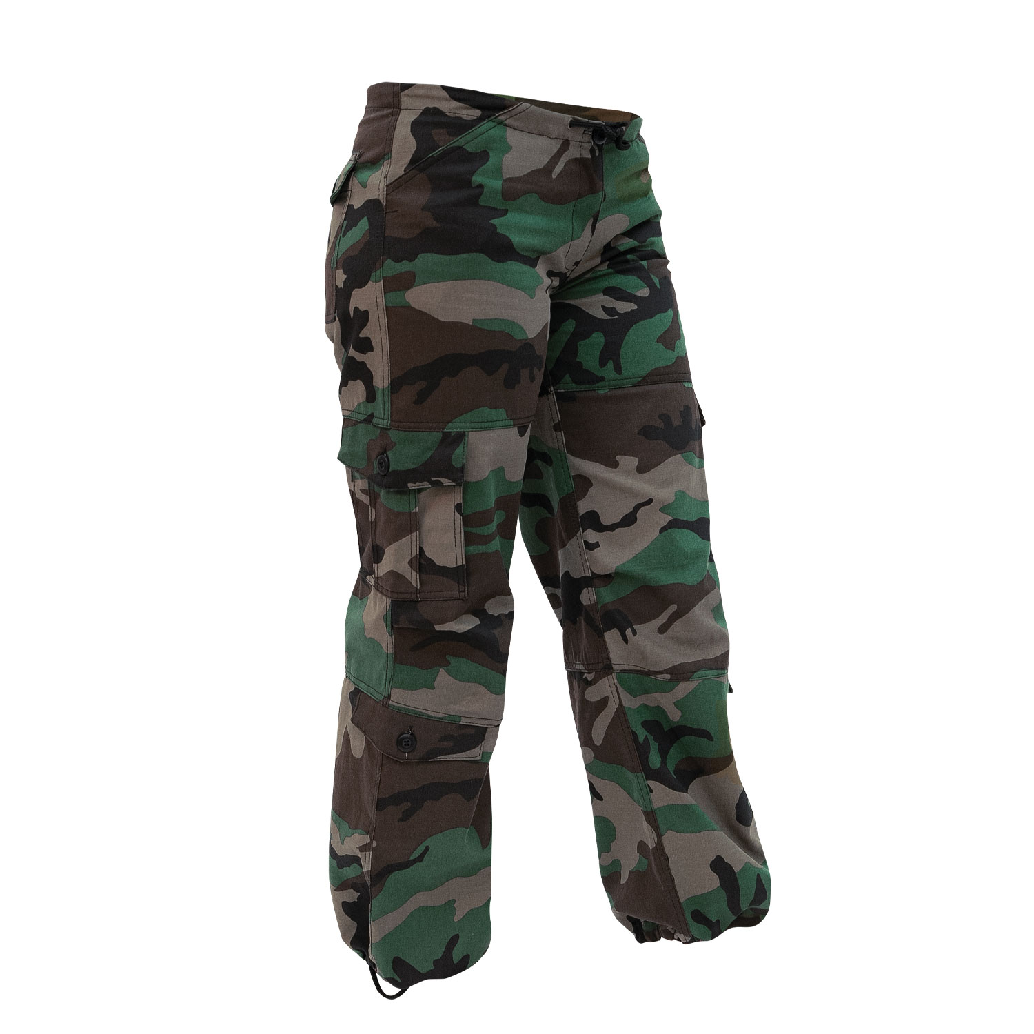 Rothco Womens Unwashed Camo Paratrooper Fatigue Pants - X-Small