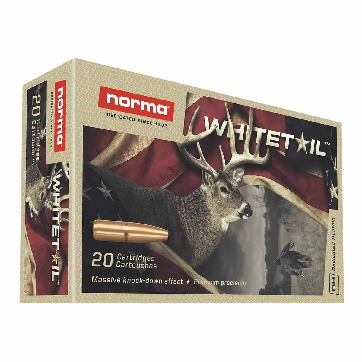 Norma WhiteTail Rifle Ammunition 6.5 Jap (6.5 X 51R ARISAKA) 156gr PSP 2067 fps 20/ct