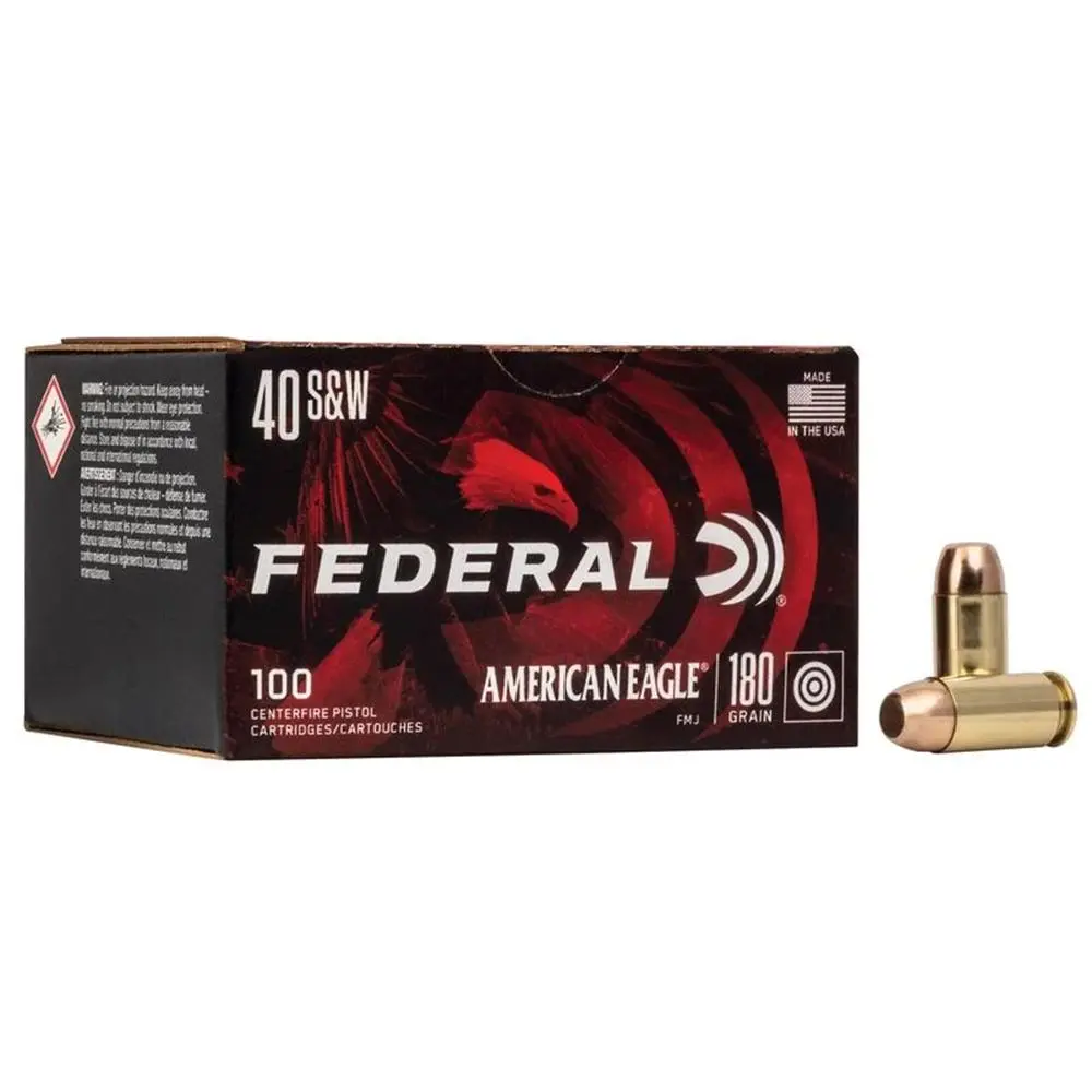 FEDERAL 40 S 180GR FULL METAL JACKET AMMO 500RD