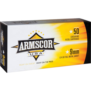 Armscor FAC94 9mm Luger 124 GR Full Metal Jacket - 50rd Box