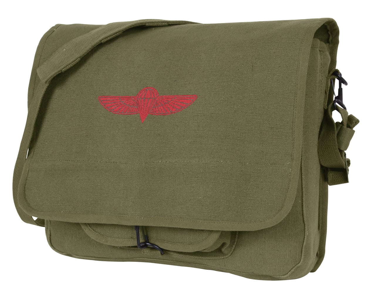 Rothco Canvas Paratrooper Messenger Bag - Olive Drab